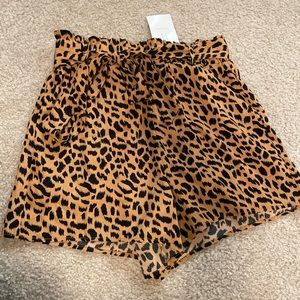 cheetah print flowy shorts
